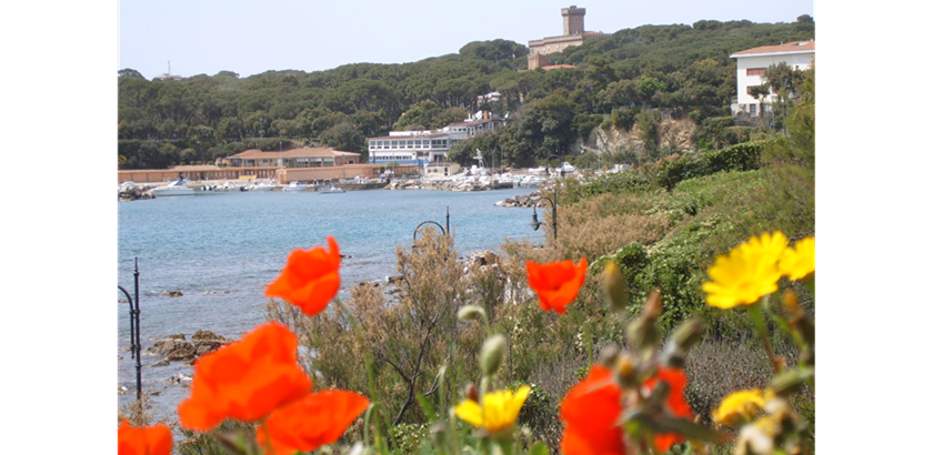 Urlaub in Italien: Blick auf die Bucht von Castiglioncello.